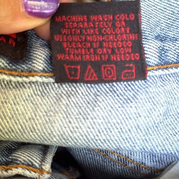 Wolverine Blue Denim Carpenter Style Denim Jeans. Medium Wash. Size 36 X 32. - Picture 9 of 9